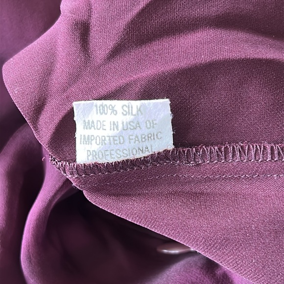 90’s Heidi Weisel silk high waisted wide leg pants - Picture 9 of 12